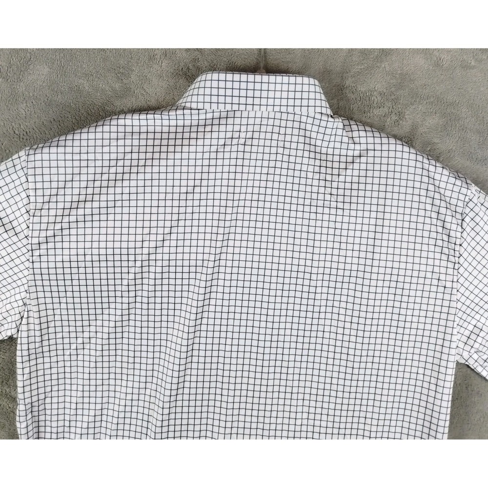 NWT Collars and Co Polo Shirt Mens Medium Blue Check Preppy Dress Collar - Picture 8 of 13